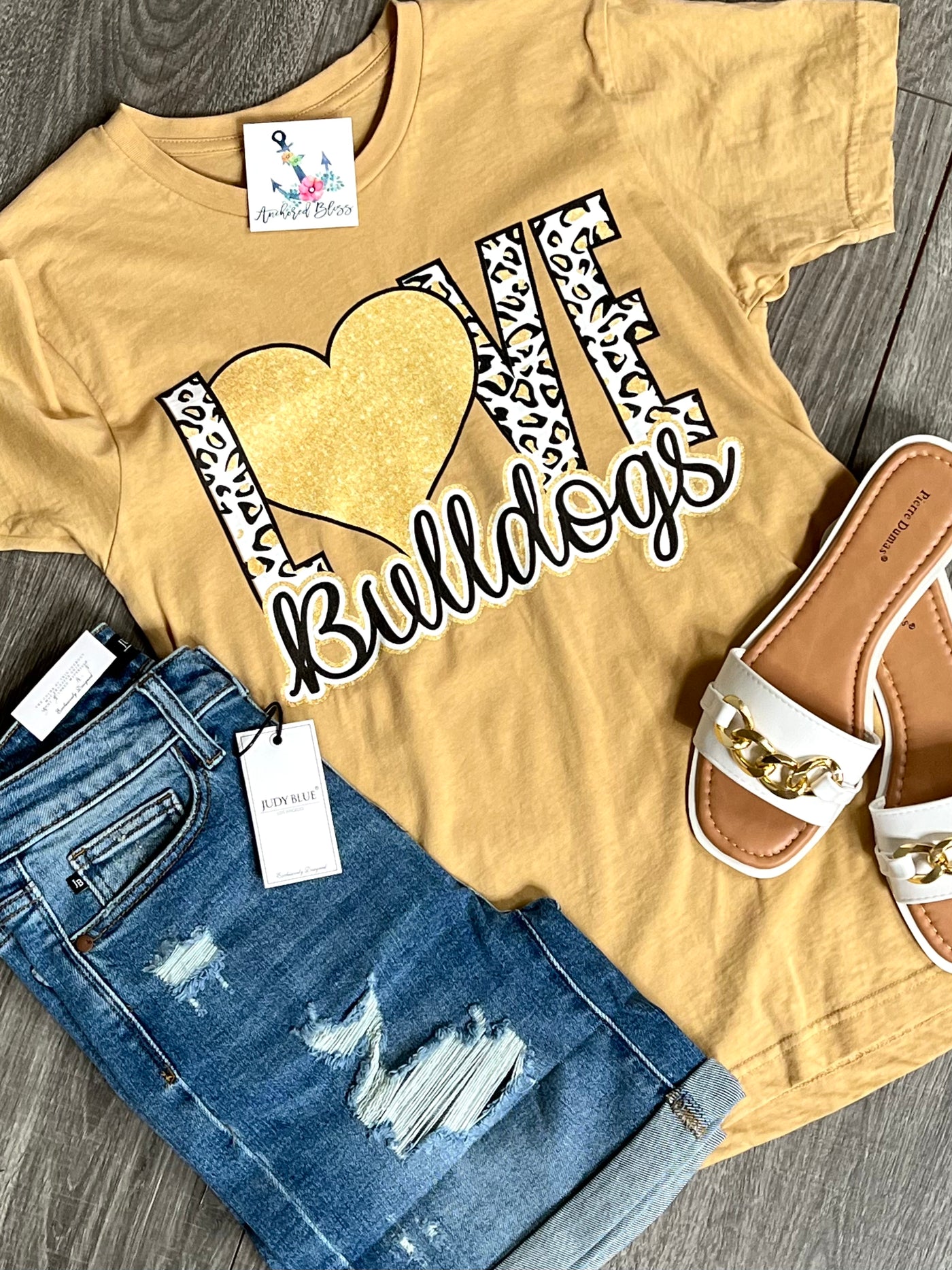 Bulldogs Love Graphic Tee-Harps & Oli-Shop Anchored Bliss Women's Boutique Clothing Store