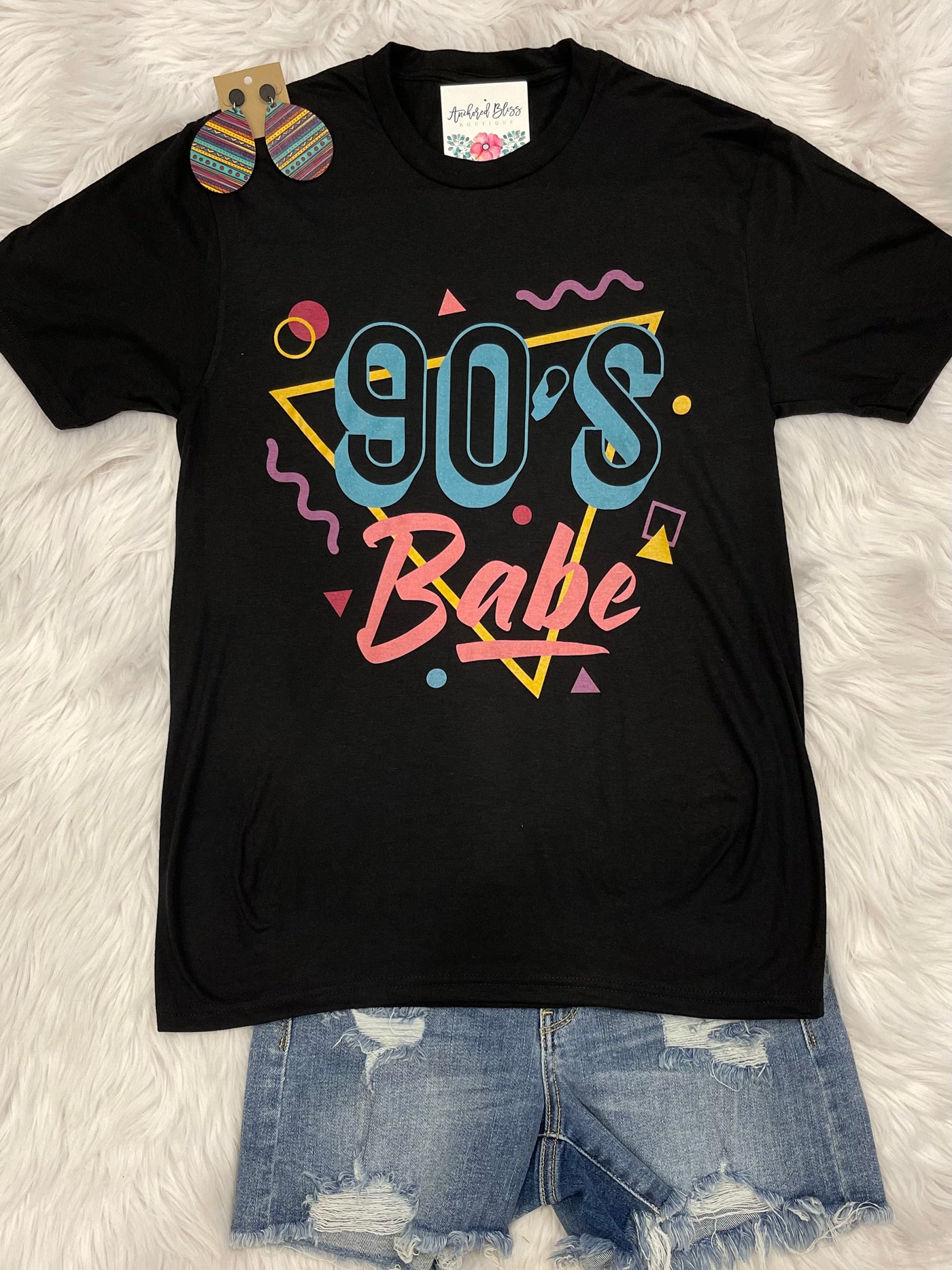90's Babe Graphic Tee-Harps & Oli-Shop Anchored Bliss Women's Boutique Clothing Store