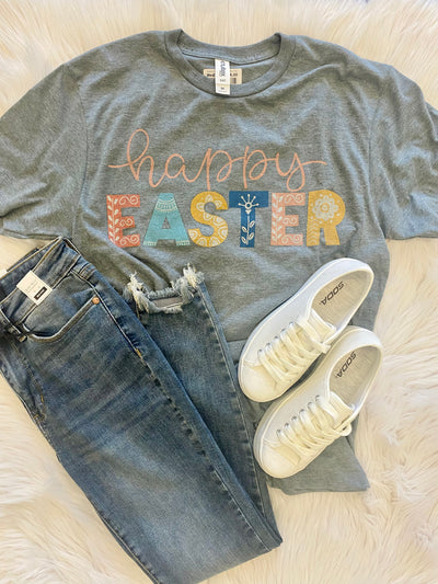 Happy Easter Fiesta Graphic Tee-Harps & Oli-Shop Anchored Bliss Women's Boutique Clothing Store