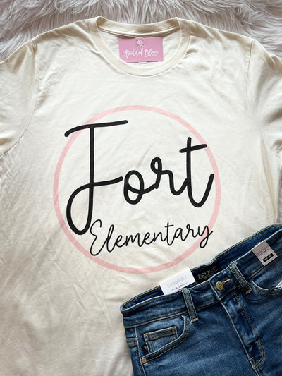 Fort Elementary Sweet & Simple Circle Graphic Tee-Harps & Oli-Shop Anchored Bliss Women's Boutique Clothing Store