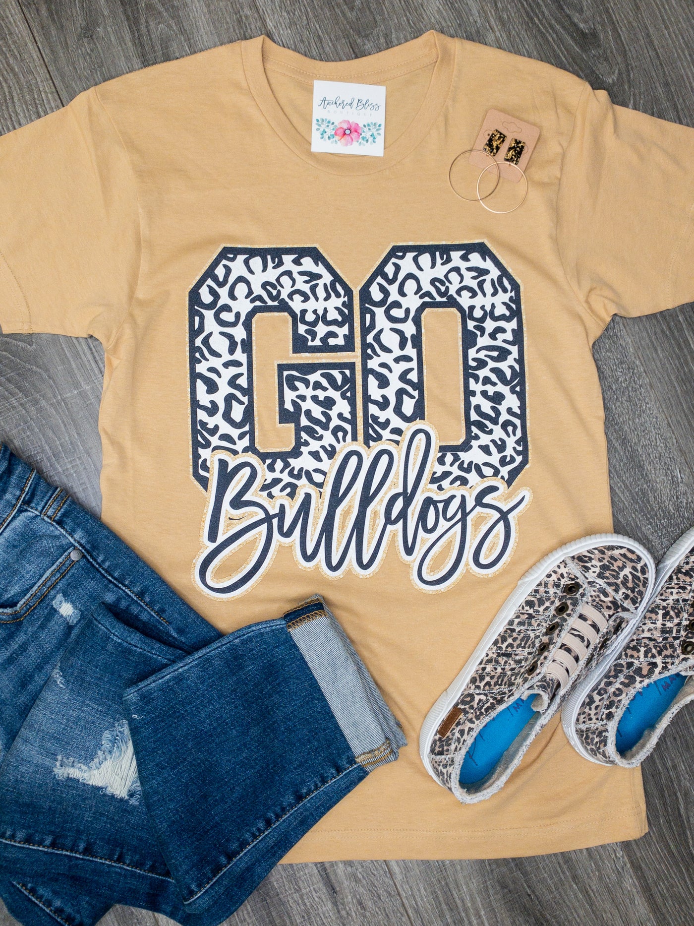 Go Bulldogs Graphic Tee-Harps & Oli-Shop Anchored Bliss Women's Boutique Clothing Store