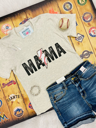 Baseball Mama Graphic Tee-Harps & Oli-Shop Anchored Bliss Women's Boutique Clothing Store