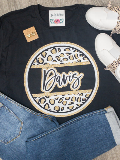 Davis Leopard Circle Graphic Tee-Harps & Oli-Shop Anchored Bliss Women's Boutique Clothing Store