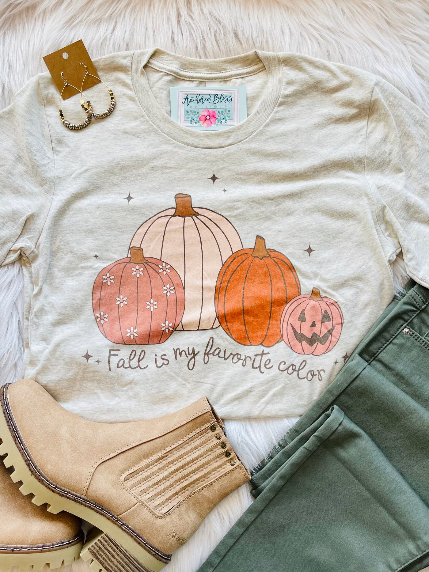 Fall is My Favorite Color Graphic Tee-Harps & Oli-Shop Anchored Bliss Women's Boutique Clothing Store