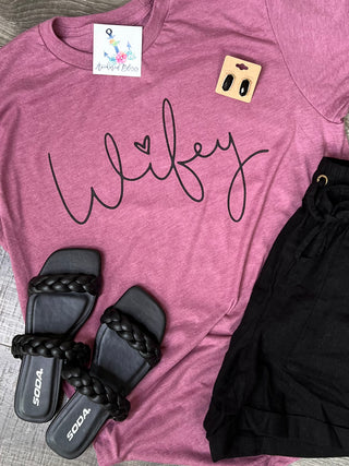 Pre-Order Wifey Heart Graphic Tee-Harps & Oli-Shop Anchored Bliss Women's Boutique Clothing Store