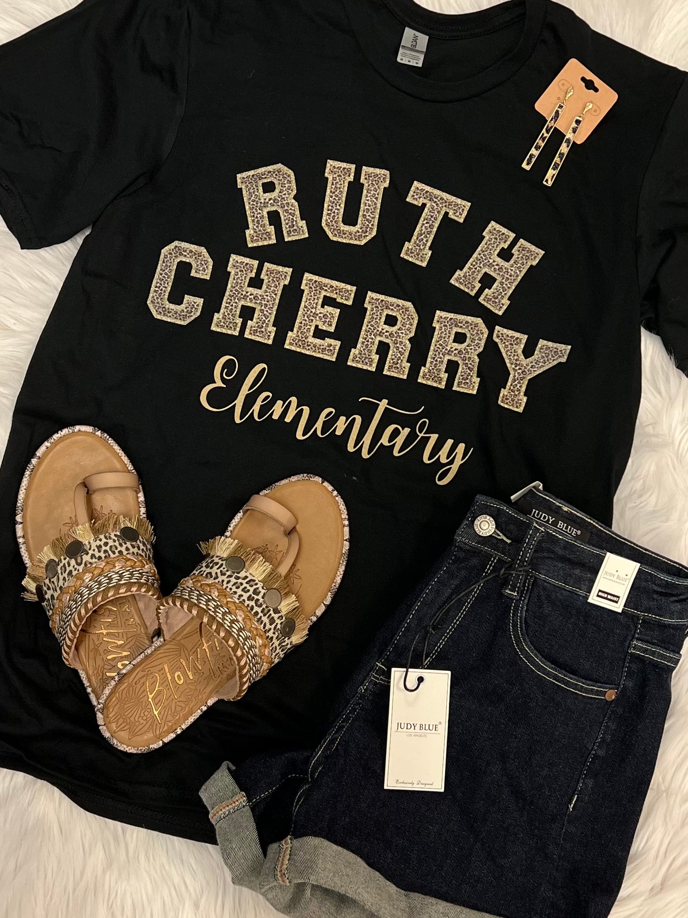 Ruth Cherry Elementary Graphic Tee-Harps & Oli-Shop Anchored Bliss Women's Boutique Clothing Store