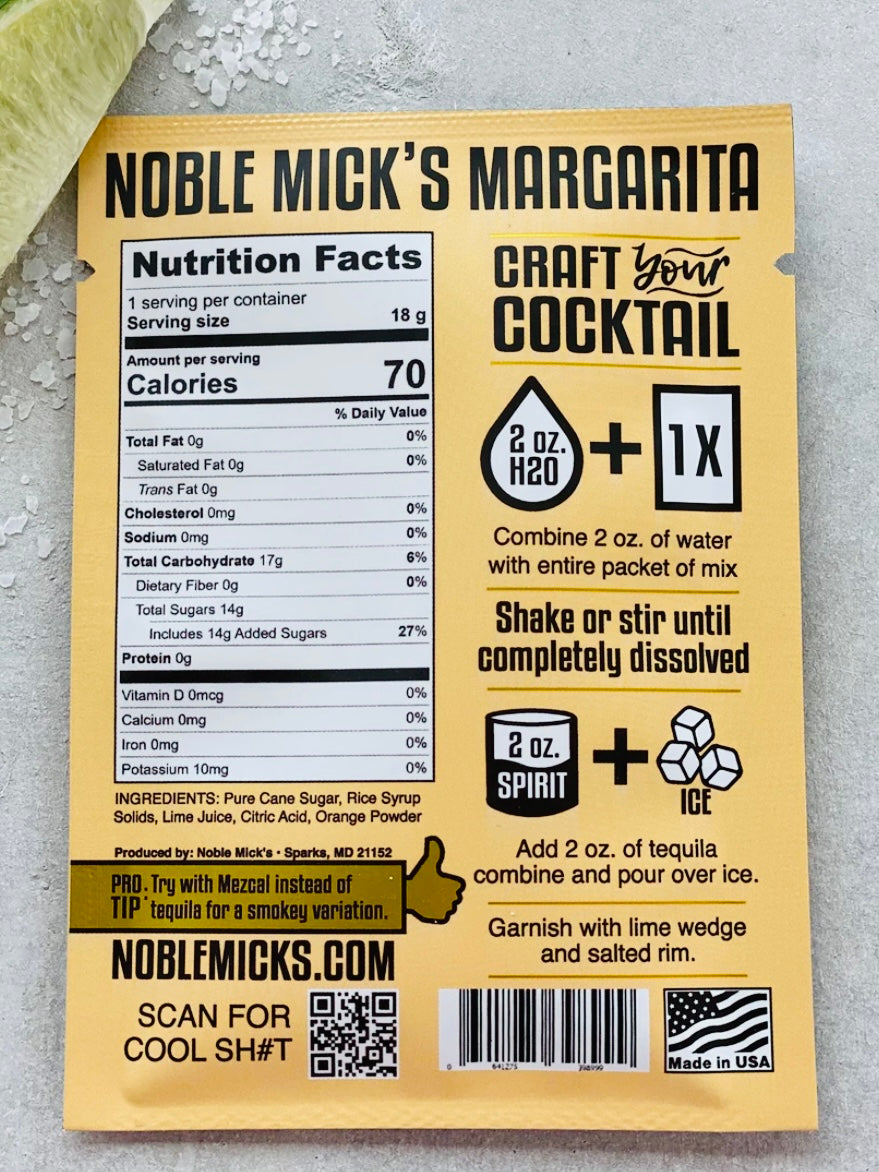 Margarita Noble Mick's Single Serve Cocktail-Noble Mick's-Shop Anchored Bliss Women's Boutique Clothing Store