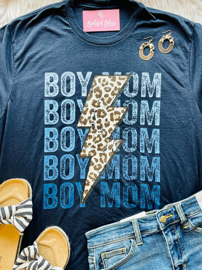 Boy Mom Repeat Graphic Tee-Harps & Oli-Shop Anchored Bliss Women's Boutique Clothing Store