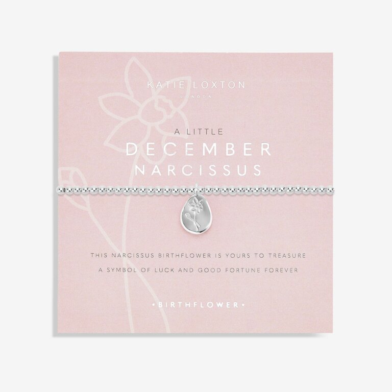 A Little December Narcissus Bracelet • Silver-Katie Loxton-Shop Anchored Bliss Women's Boutique Clothing Store